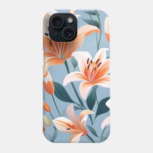 Whispers of Elegance: Lily Flower Pattern Phone Case
