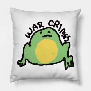 War Crimes Frog Pillow