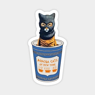 New York Bodega Feline - Coffee Cup Kitty Magnet