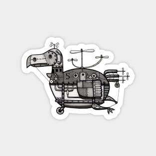 Flying Dodo: Steampunk Machine Magnet