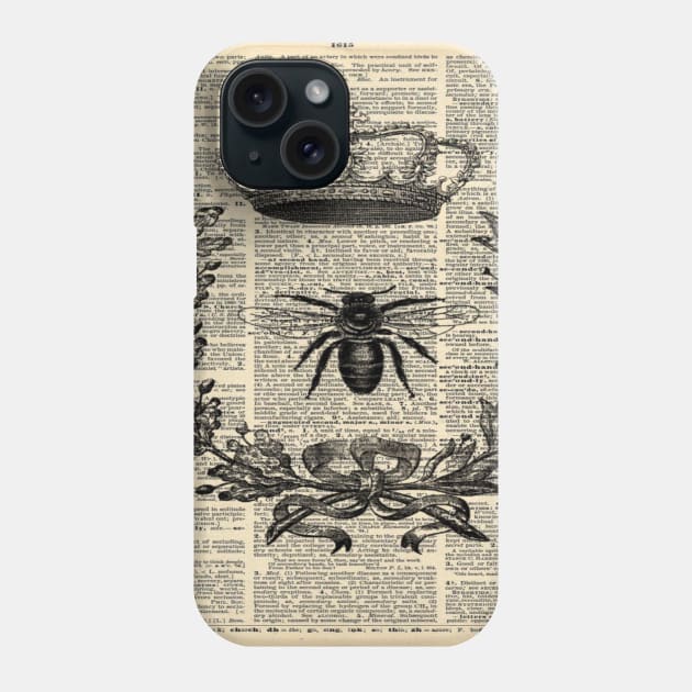 Dark Academia Paris french garden farmhouse beekeeper honey bee queen Phone Case by Tina