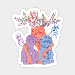 Shinji and friends EVA 01 02 00 Magnet