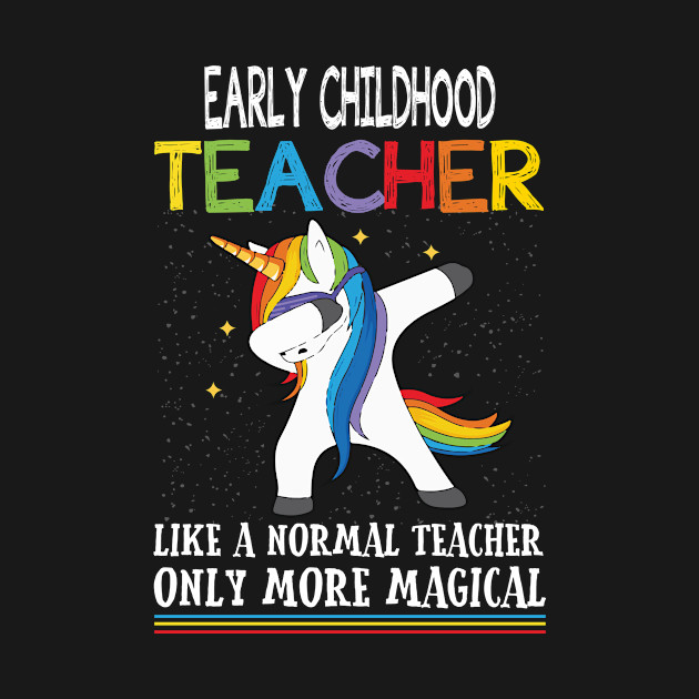 Disover Early Childhood Dabbing Unicorn Back To School Shirt Gift - Early Childhood Dabbing Unicorn Back To - T-Shirt