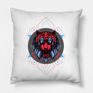 What's Your Spirit Animal? Divine Blue Light Tiger Pillow