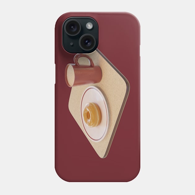 Maple donut and hot chocolate Phone Case by valsevent