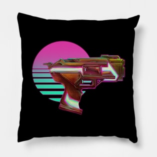 Cyberpunk Vaporwave Cyberwave Gun Pistol Blaster Pillow