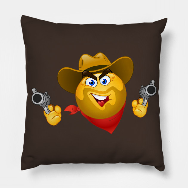 Cowboy emoji pillow clearance