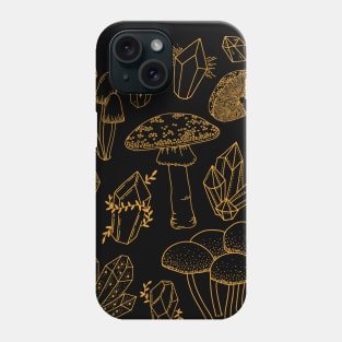 Witchy CottagecoreCrystals Fungi, Botanical Fairytale Collection Phone Case