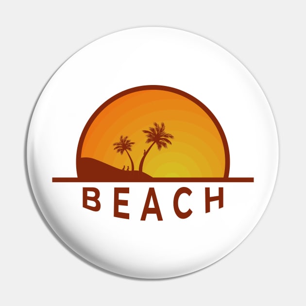 Beach Half Round Pin by Kiedayat