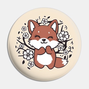 Praying Hands Fox in Sakura Pin