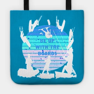 Kitesurfers Be Up With The Boards Retro Style Tote