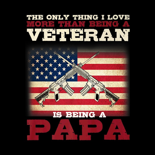 Veteran Papa Father Day by Serrena DrawingFloral