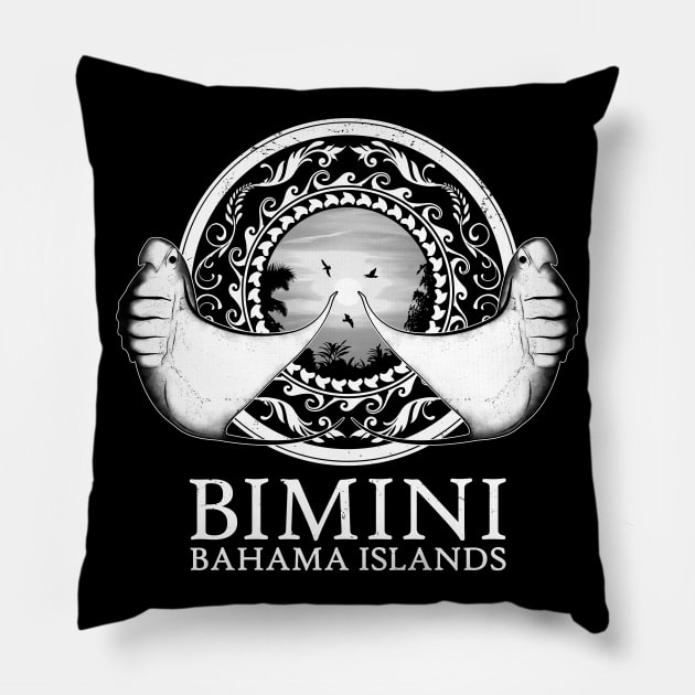 Manta Rays Bimini Bahama Islands Pillow by NicGrayTees