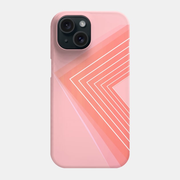 Geometric minimal linear pink Phone Case by carolsalazar