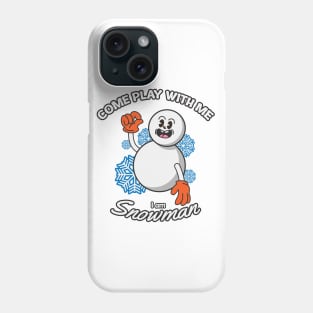 Retro vintage snowman Phone Case