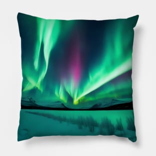 Polar lights, northern lights Pillow