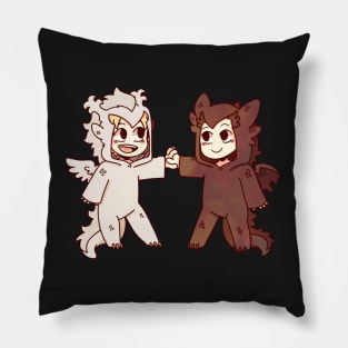 Sting and Rogue in dragon onesies NEW VER Pillow