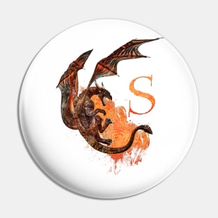 Drachen Buchstabe S Pin