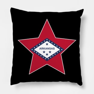Arkansas State Flag Star Pillow