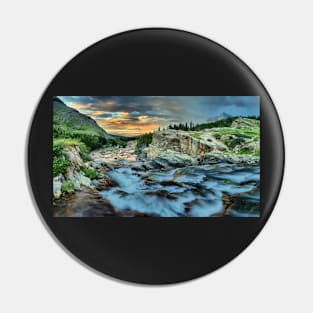 Swiftcurrent Falls Sunrise Pin