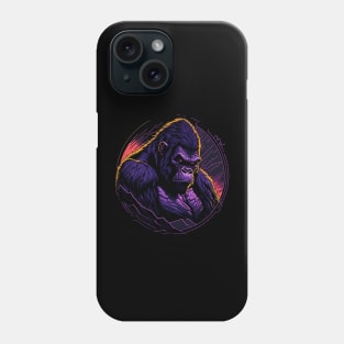 Purple Gorilla Surrounded By Mountain Phone Case