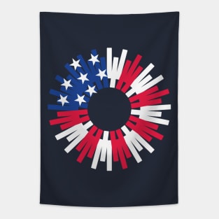 Star Spangled Fireworks Tapestry