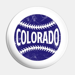 Colorado Retro Baseball - White Pin