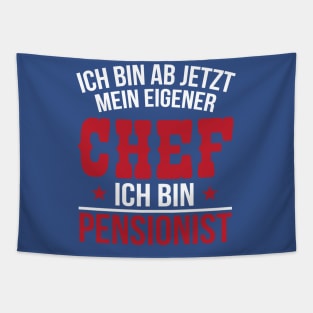 Ich bin pensionist (white) Tapestry