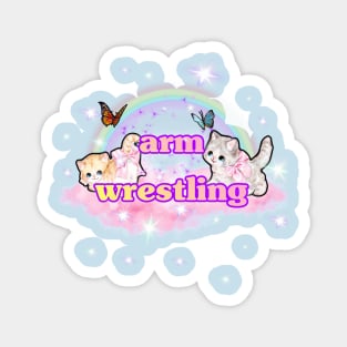 cute arm wrestling Magnet