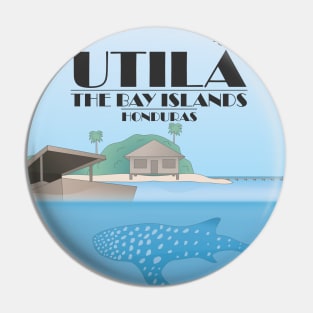 Utila Honduras The Bay Islands Retro Travel Pin