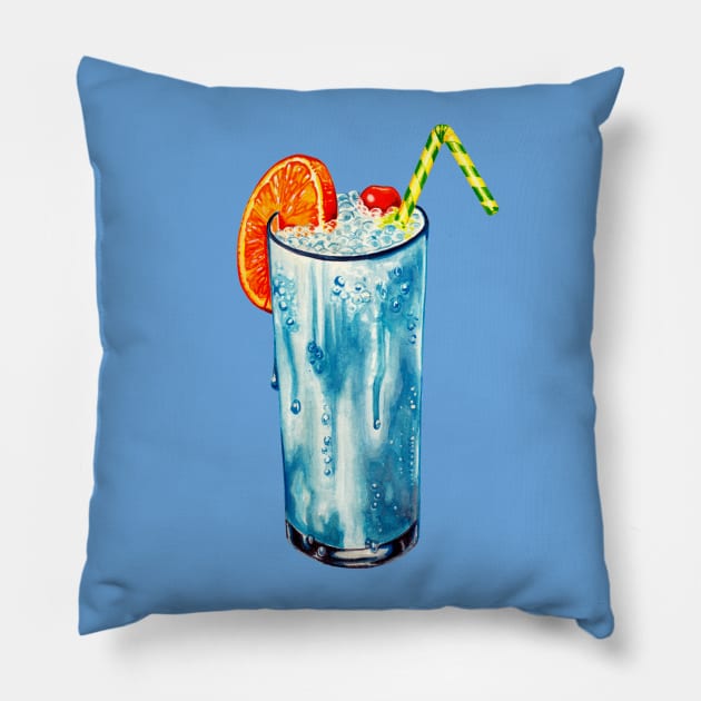 Blue Hawaii Pillow by KellyGilleran