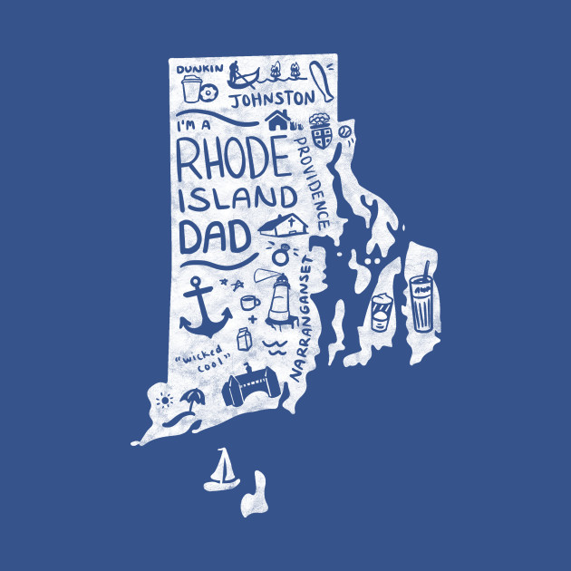 Disover I'm a Rhode Island Dad - Rhode Island - T-Shirt