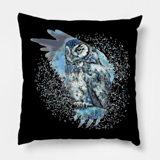 The Great owl Tie Dye art design Pillow