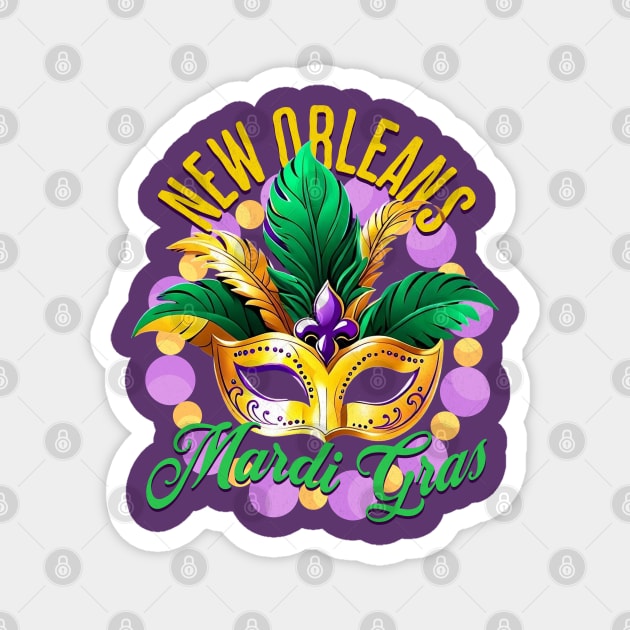 New Orleans Mardi Gras Souvenir for Mardi Parties Costume Magnet by alcoshirts