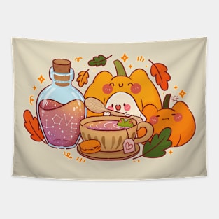 Cute Ghost Spooky Tea Tapestry