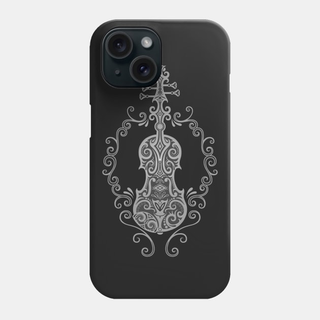 Intricate Dark Tribal Violin Design Phone Case by jeffbartels