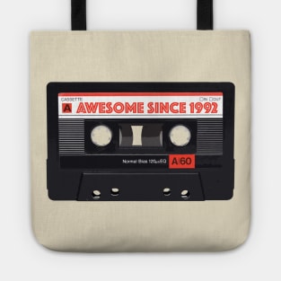 Classic Cassette Tape Mixtape - Awesome Since 1992 Birthday Gift Tote