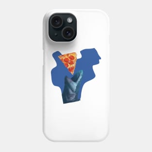 The shark eats the pizza Phone Case