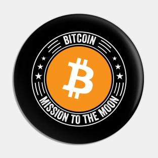 Vintage BitCoin BTC To The Moon Crypto Token Cryptocurrency Wallet Birthday Gift For Men Women Pin