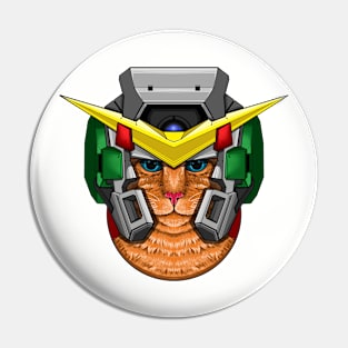 Gundam Cats: Helm wearing Feline Fashion Pin