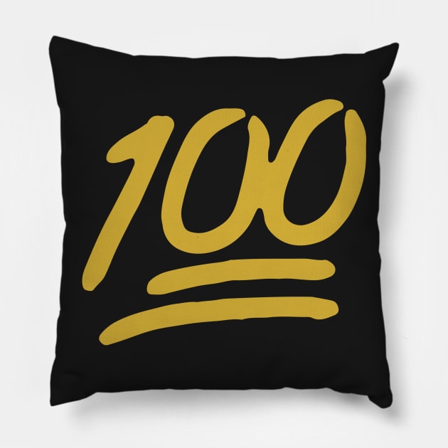 Keep it 100 Emoji Logo T-shirt Funny Cool Gift Shirts Pillow by Yasdey