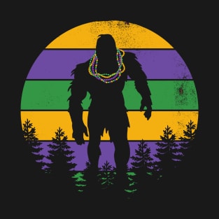 Bigfoot Celebrate Mardi Gras Day T-Shirt