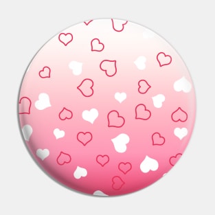 Pink Ombre Hearts Pin