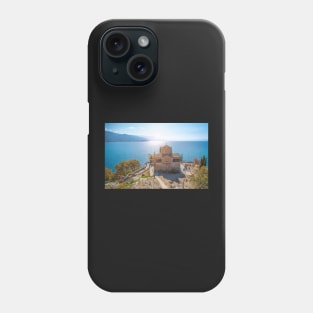 Church on the lake in Ohrid, North Macedonia Phone Case