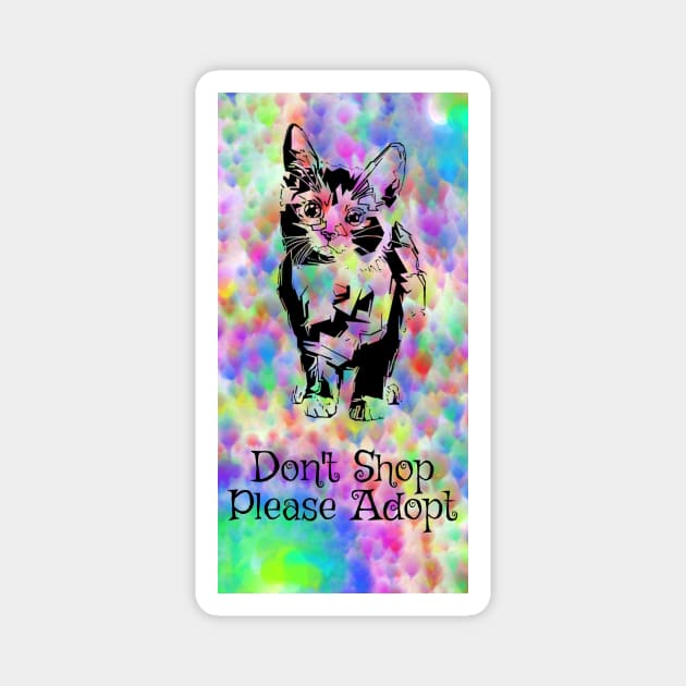 Don't Shop, Please Adopt (Cat) Magnet by ValinaMoonCreations