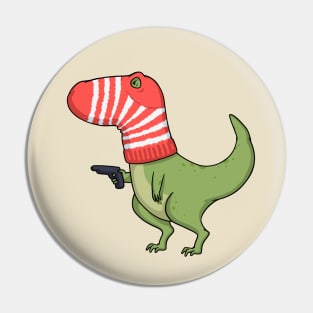 Dangerous Dinosaur Funny Dinosaur Design Pin