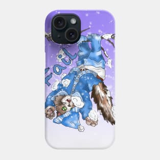 winter cat fail Phone Case