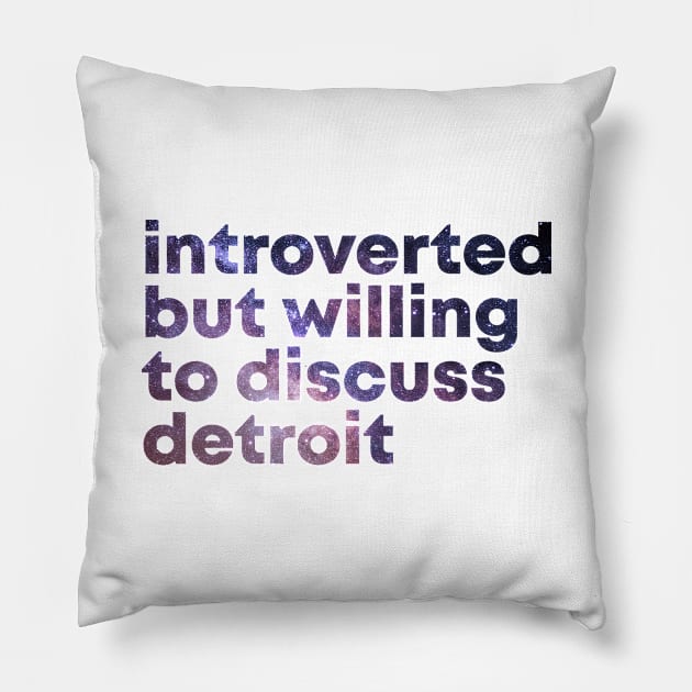 Detroit Michigan Pillow by OKDave