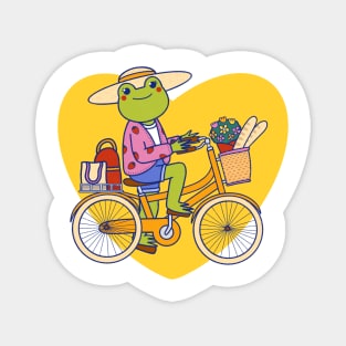 Frog Bike Ride Magnet