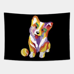 Corgi Art Tapestry